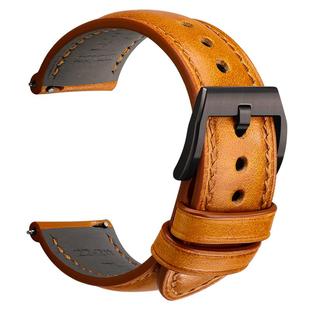 原装适用百年灵手表带真皮男20mm手工缝制复古牛皮手表配件蝴蝶扣