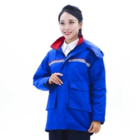 Синяя антистатическая хлопчатобумажная куртка