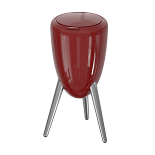 VEELAR按压式垃圾桶家用高脚免弯腰落地式客厅厨房卧室红中古带盖