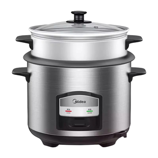 美的保温电饭煲带蒸笼电饭锅4.5L5570/6570大容量家用老式煮饭锅
