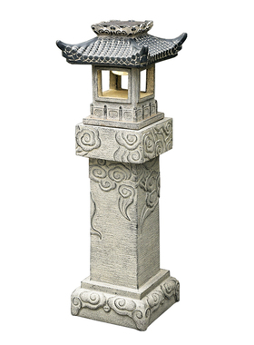 仿石灯笼庭院户外摆件太阳能落地灯日式花园造景布置装饰室外中式