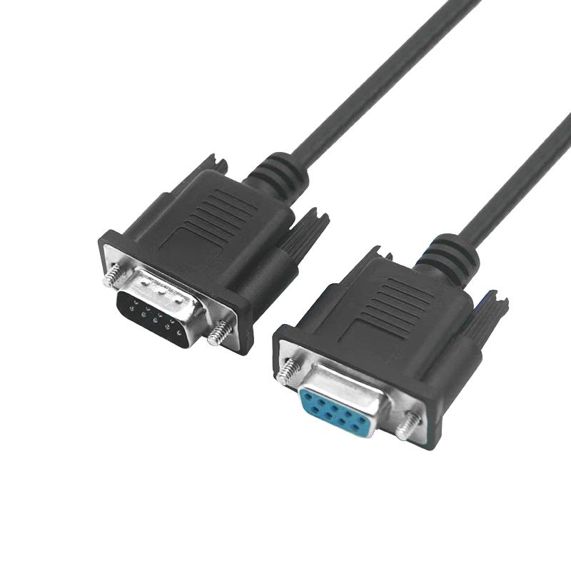 DB9串口线RS232连接线 公对母9针COM 直连/交叉 485转换器通讯线