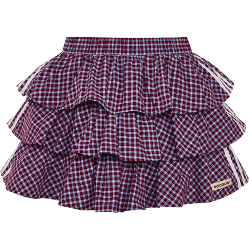 adidas阿迪达斯三叶草女子PLAID SKIRT运动休闲半身裙KU9399