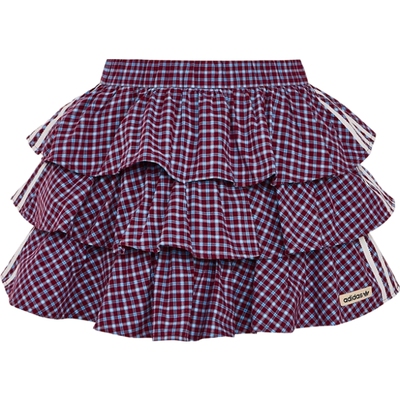 adidas阿迪达斯三叶草女子PLAID SKIRT运动休闲半身裙KU9399