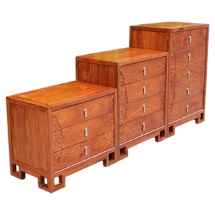 中式卧室斗柜收纳柜刺猬紫檀客厅储物柜红木抽屉柜实木柜京瓷家具