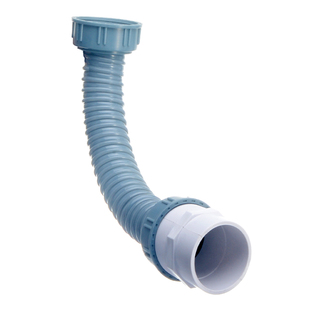 厨房水槽双头螺牙排水软管转50pvc管接头 菜盆下水管防溢水防臭