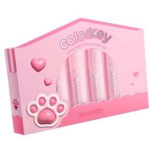 colorkey珂拉琪宠套装礼盒爱印记迷你唇露猫爪口红