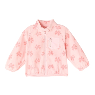 笛莎旗舰店童装女童外套加绒新款春装女宝宝小童儿童薄绒上衣春秋