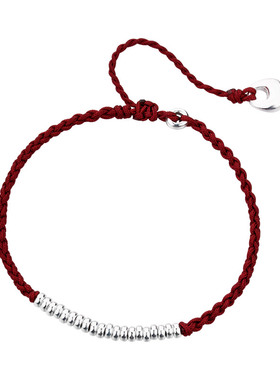 顺钦银楼足银锦络手绳