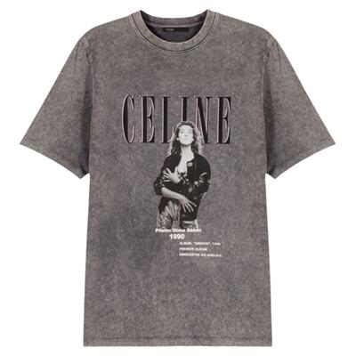Maje X CÉLINE DION2025秋季款女装法式时尚落肩袖圆领棉质T恤