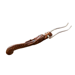 紫铜璃龙叉纯银壶叉银壶盖叉夹子铁壶铜壶防烫夹子功夫茶道配件