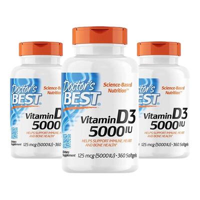 doctorsBest金达威维生素d3成人女vd阳光瓶d3k2镁三合一官方正品