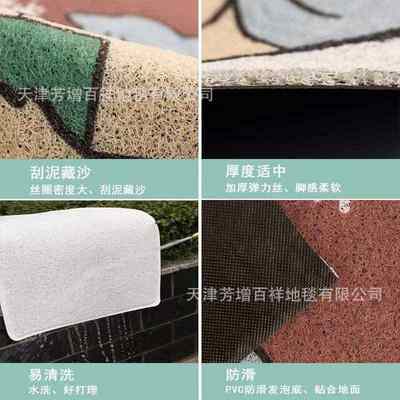 户外大门口地垫简约入户门丝家用可入口地毯圈艺术家裁剪进门脚垫