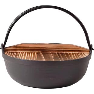 川岛屋日式寿喜锅锅具铸铁炖锅家用老式吊锅汤锅户外小火锅专用锅