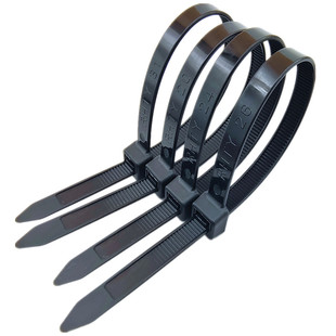 6*350mm国标尼龙扎带 塑料一拉得固定高强度勒死狗卡扣束线捆绑带