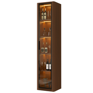 中古风实木酒柜客厅靠墙玻璃门酒柜展示柜电视边柜储物柜定制9S54