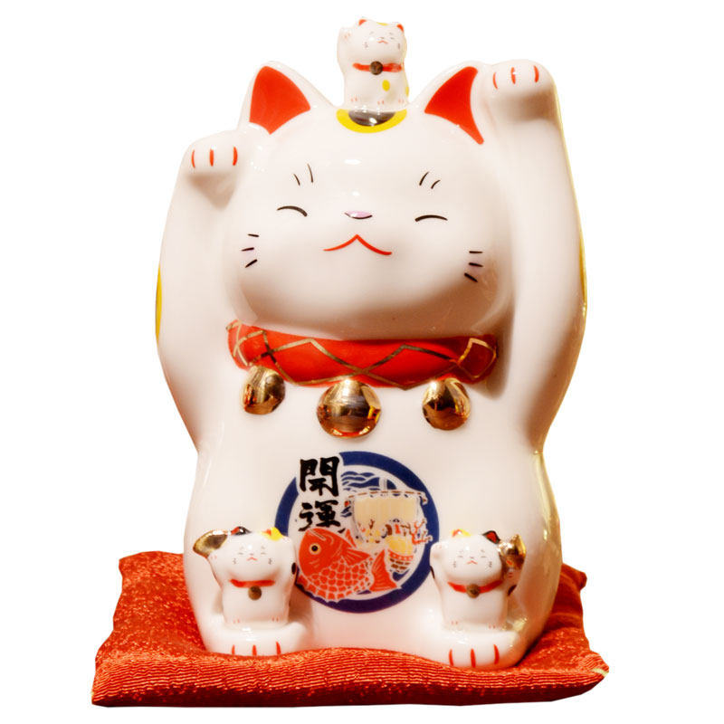 出口日本招财猫摆件高档陶瓷精美