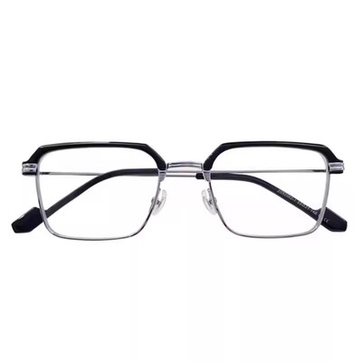 感光变色防蓝光辐射抗疲劳平光眼镜半框护眼防近视无度数男女两用