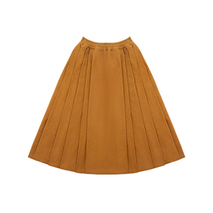 谜阿凰【金粟马面裙】全棉灯芯绒改良松紧腰半身裙秋冬日常复古女