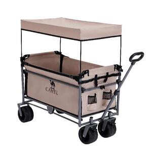 camel骑士宽轮露营车可折叠手推车儿童可躺营地车户外拖车大容量