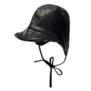 个性豹纹双面戴PU皮质雷锋帽男女秋冬季保暖加厚防寒护耳飞行帽子