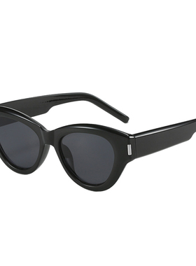 复古猫眼墨镜女款黑色大框高级感