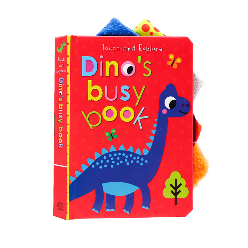 瑕疵 恐龙探索触摸书Touch and Explore Dino’s Busy Book英文原版绘本 亲子共读触摸感知 趣味图画书 低幼儿童英语启蒙绘本