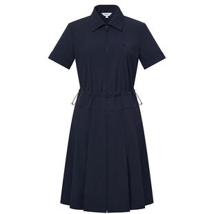 【商场同款】Hazzys哈吉斯连衣裙女2026春夏新品短袖通勤翻领裙子