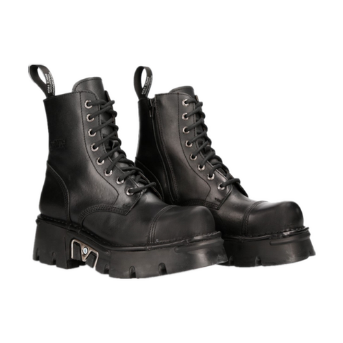 NEWROCK官方正品西班牙进口真皮做旧手工定制简约复古厚底马丁靴