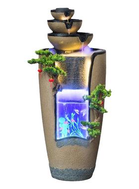 新中式招财流水喷泉摆件