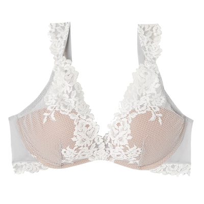 女士花卉性感有衬垫半罩杯文胸