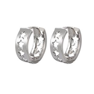 星星情侣小耳扣圈圈耳环女男款小耳圈韩版养眼圈圈耳坠网红潮耳钉