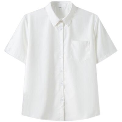 优款正装白色女jk衬衫短袖