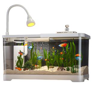 负压鱼缸过滤制氧一体机小型客厅2025新款生态造景家用桌面金鱼缸