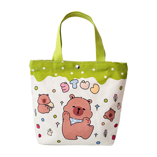 卡通帆布包学生装饭盒饭兜手提袋上班手拎包周岁伴手礼儿童礼品袋