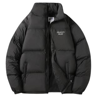 回力羽绒服男士2025冬季新款立领加厚保暖短款情侣时尚面包服外套