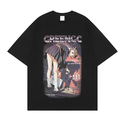 WH先生短袖日系情侣二次元T恤