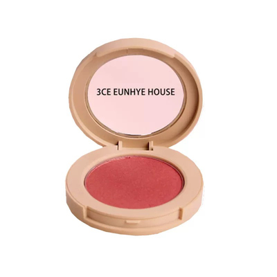 3ceEunhyeHouse腮红膏珠光带细闪黄皮单色胭脂2024新款奶杏色膨胀