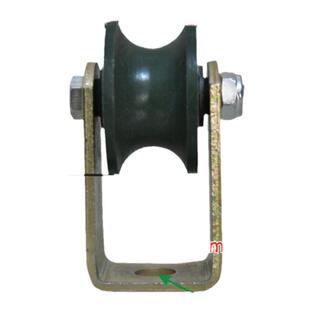 钢管U型轨道轮工地架子管用轮轨道轮穿管轮1寸2寸3寸管轮工地轮