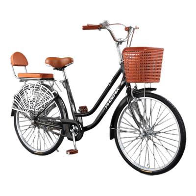 凤凰24/26寸成人自行车带娃轻便