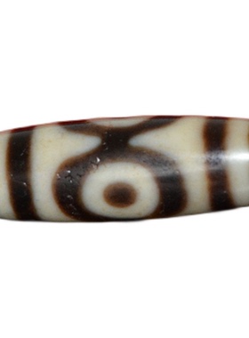 天然西藏三眼高纯玉髓菩提