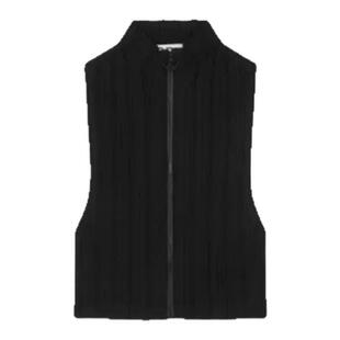 【现货】韩国小众open yy修身立领拉链短款辣妹针织马甲背心