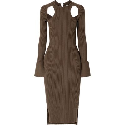 【折扣】3.1 Phillip Lim 女露肩镂空罗纹混纺连衣裙