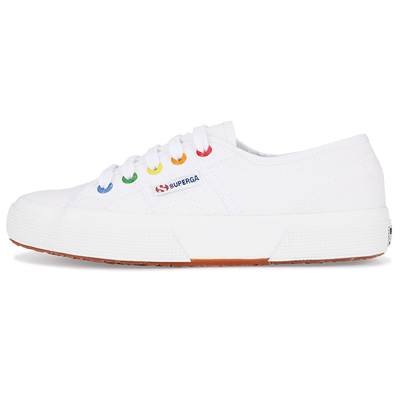 superga低帮彩虹扣休闲帆布鞋