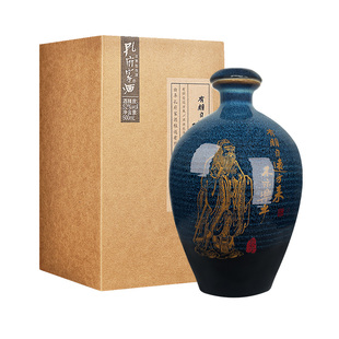 孔府家酒旗舰店 彩陶52度浓香白酒500ml每瓶山东曲阜特产纯粮酒