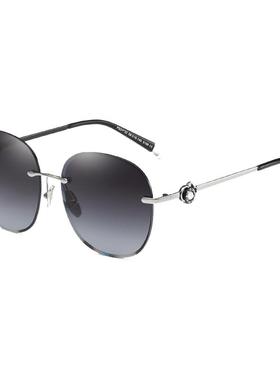 圆脸无边框偏光显瘦ins太阳镜