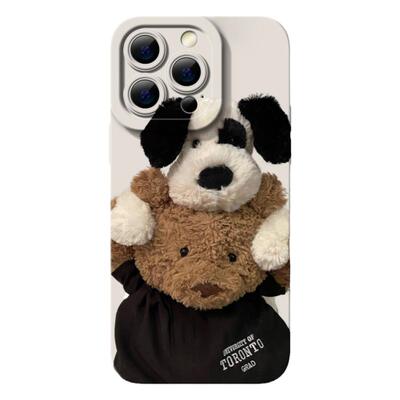 适用苹果17手机壳iphone16promax新款14的por个性高级感合拍小熊硅胶镜头全包防摔女款可爱超火13网红ins风