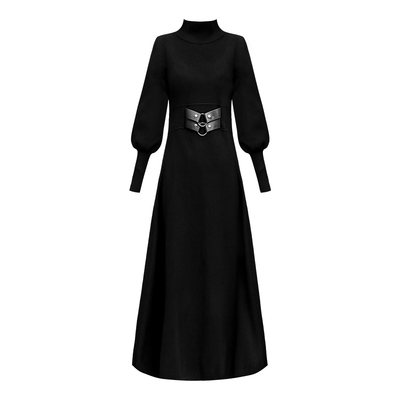 欧洲站加厚冬季内搭针织毛衣裙