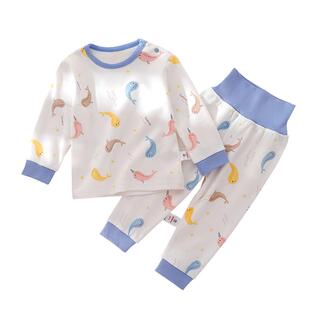 巴布豆婴幼童衣服套装春秋纯棉宝宝睡衣打底外穿居家服儿童外出服