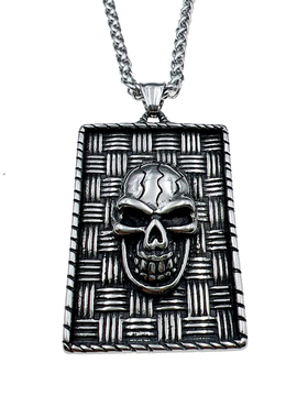 简约骷髅吊牌项链嘻哈百搭朋克